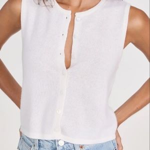 Reformation Cashmere Cropped Sweater Vest